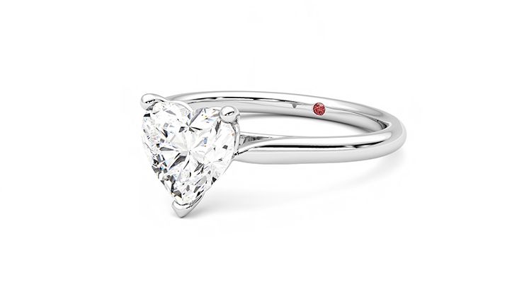 Taylor & Hart Hope Heart Engagement Ring 360 degree image 25