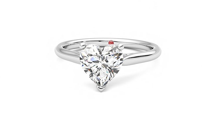 Taylor & Hart Hope Heart Engagement Ring 360 degree image 28