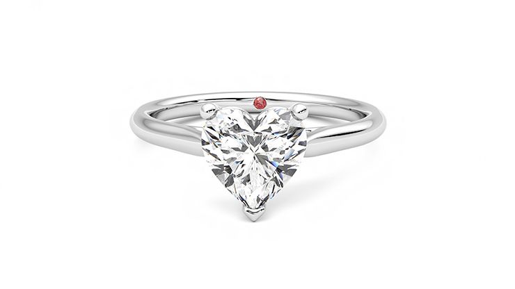 Taylor & Hart Hope Heart Engagement Ring 360 degree image 29