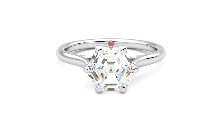 Taylor & Hart Hope Hexagonal Engagement Ring 360 degree image 0
