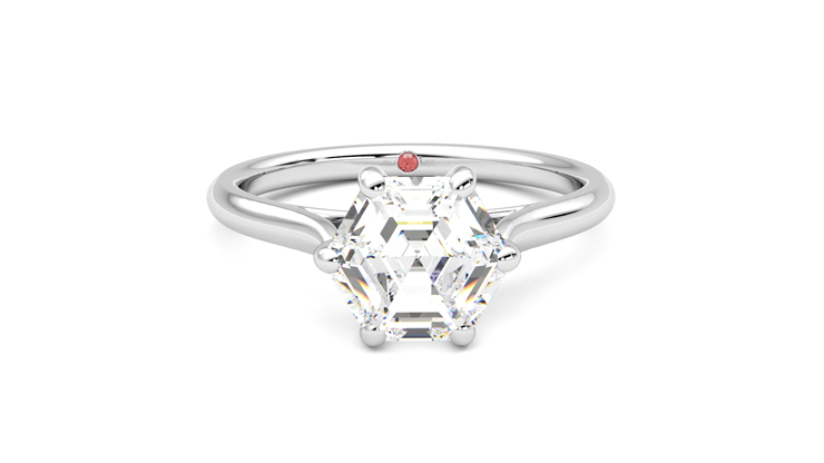 Taylor & Hart Hope Hexagonal Engagement Ring 360 degree image 1