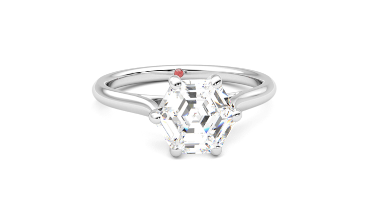 Taylor & Hart Hope Hexagonal Engagement Ring 360 degree image 2