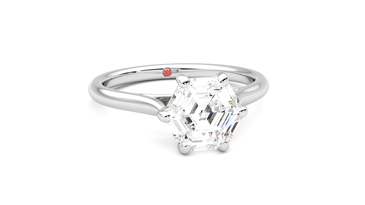 Taylor & Hart Hope Hexagonal Engagement Ring 360 degree image 3