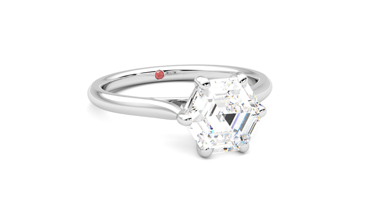 Taylor & Hart Hope Hexagonal Engagement Ring 360 degree image 4
