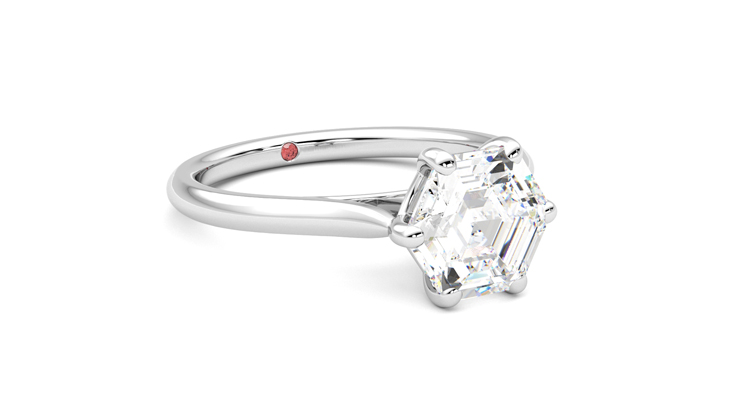 Taylor & Hart Hope Hexagonal Engagement Ring 360 degree image 5