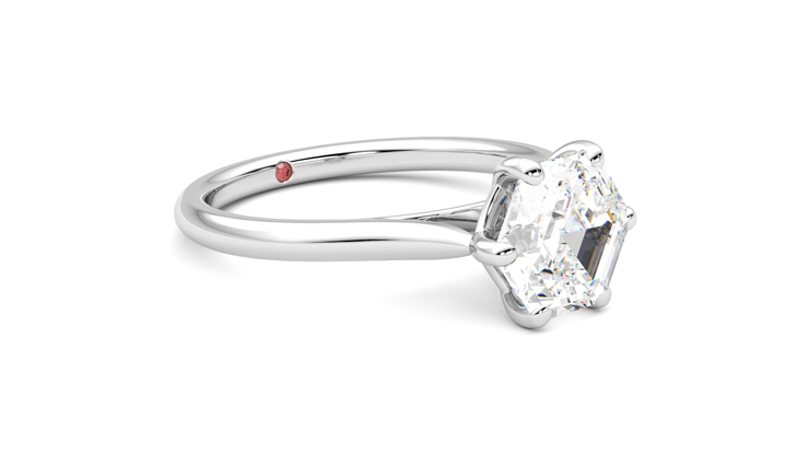 Taylor & Hart Hope Hexagonal Engagement Ring 360 degree image 6