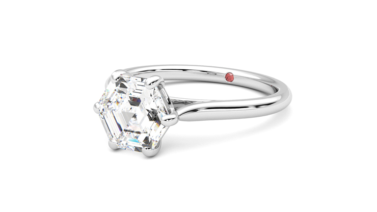 Taylor & Hart Hope Hexagonal Engagement Ring 360 degree image 25