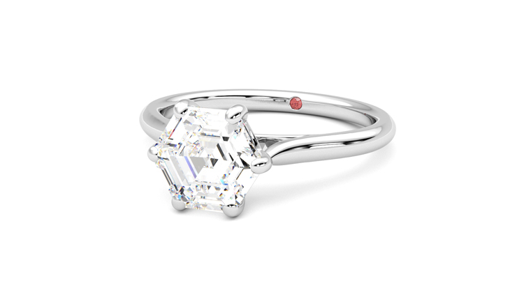 Taylor & Hart Hope Hexagonal Engagement Ring 360 degree image 26