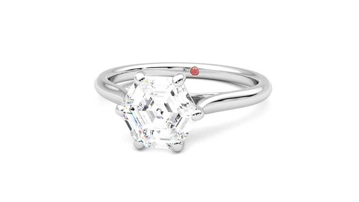 Taylor & Hart Hope Hexagonal Engagement Ring 360 degree image 27