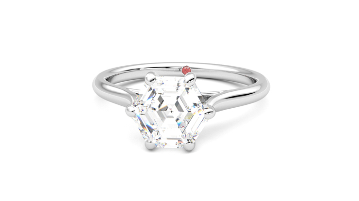 Taylor & Hart Hope Hexagonal Engagement Ring 360 degree image 28