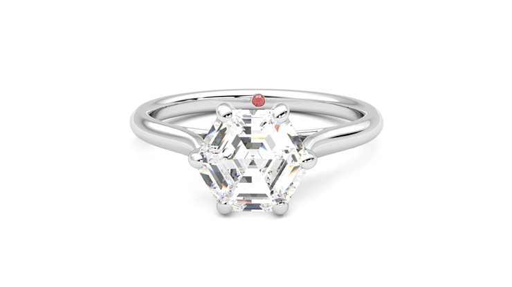 Taylor & Hart Hope Hexagonal Engagement Ring 360 degree image 29