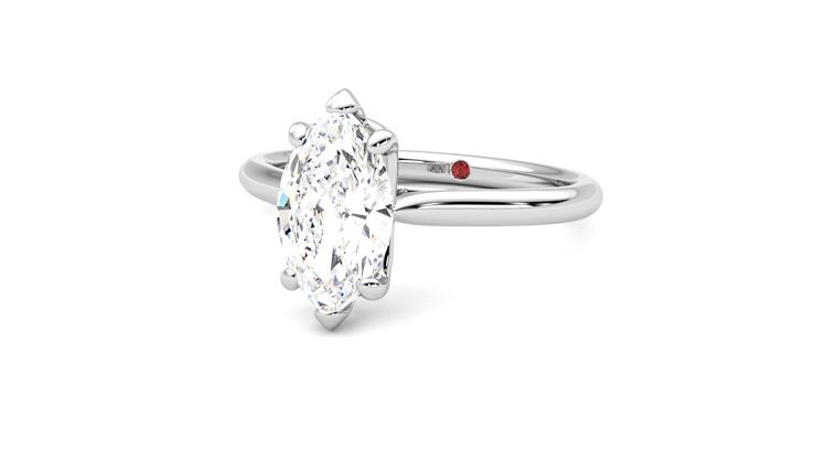 Taylor & Hart Hope Marquise Engagement Ring 360 degree image 26