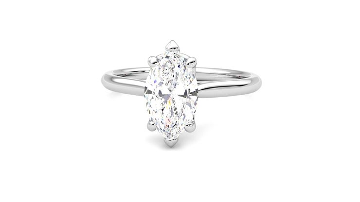 Taylor & Hart Hope Marquise Engagement Ring 360 degree image 28