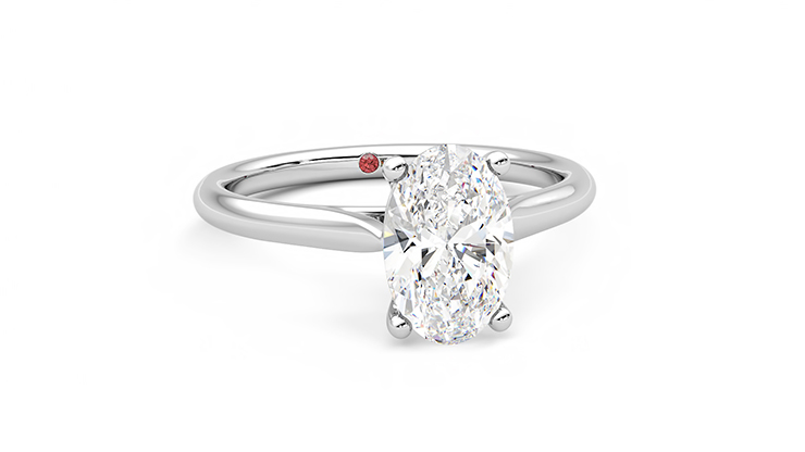 Taylor & Hart Hope Oval Engagement Ring 360 degree image 3