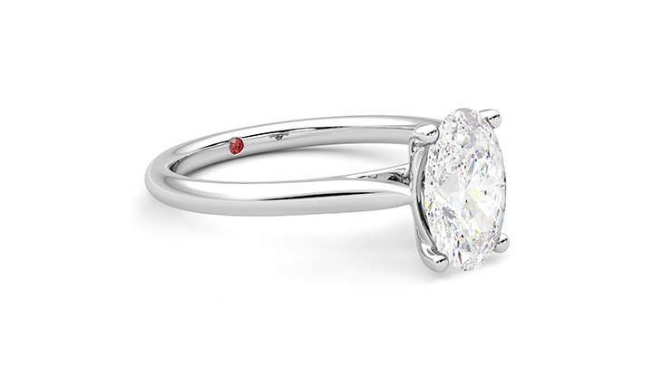 Taylor & Hart Hope Oval Engagement Ring 360 degree image 6