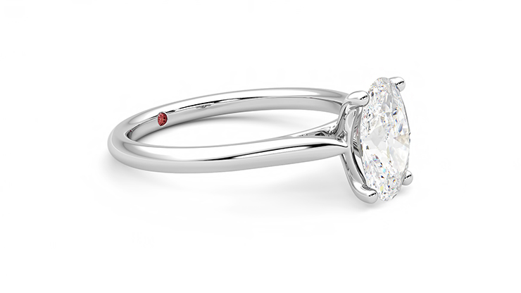 Taylor & Hart Hope Oval Engagement Ring 360 degree image 7