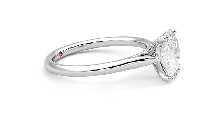 Taylor & Hart Hope Oval Engagement Ring 360 degree image 8