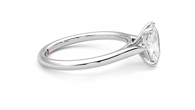 Taylor & Hart Hope Oval Engagement Ring 360 degree image 9