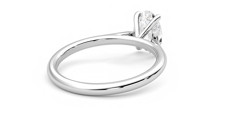 Taylor & Hart Hope Oval Engagement Ring 360 degree image 13