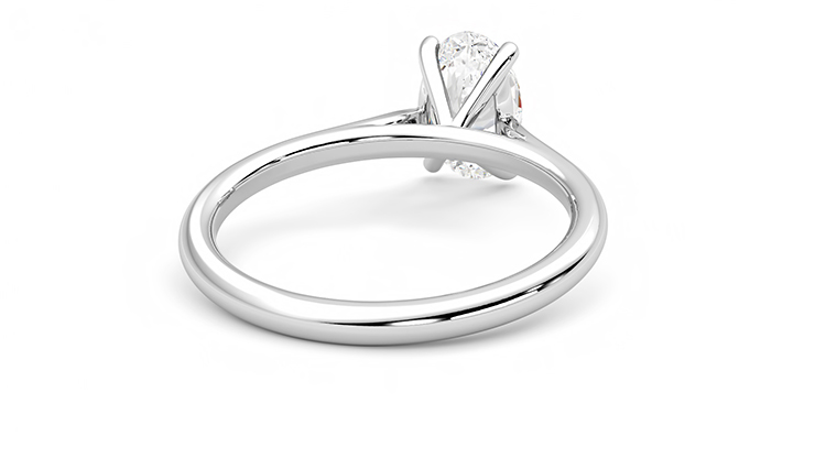 Taylor & Hart Hope Oval Engagement Ring 360 degree image 14