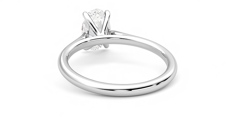 Taylor & Hart Hope Oval Engagement Ring 360 degree image 16