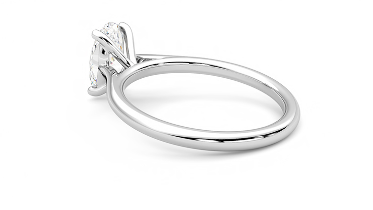 Taylor & Hart Hope Oval Engagement Ring 360 degree image 18
