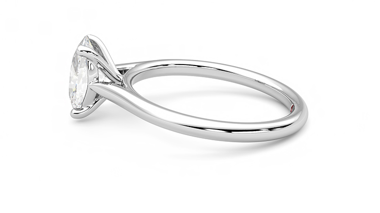 Taylor & Hart Hope Oval Engagement Ring 360 degree image 20