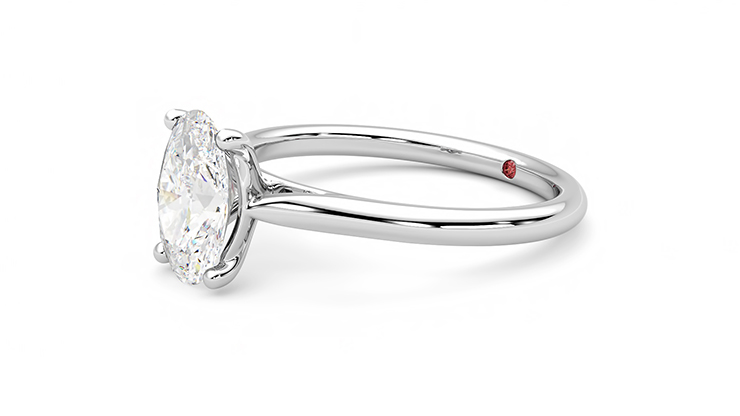 Taylor & Hart Hope Oval Engagement Ring 360 degree image 23
