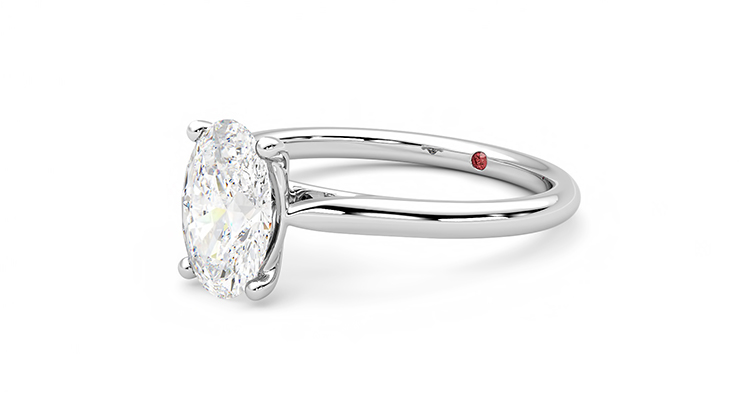 Taylor & Hart Hope Oval Engagement Ring 360 degree image 24