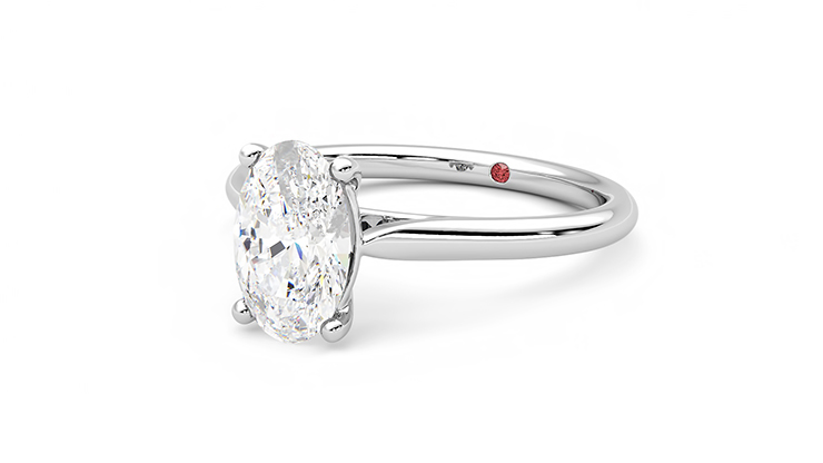 Taylor & Hart Hope Oval Engagement Ring 360 degree image 25