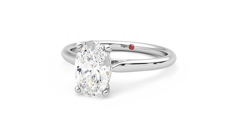 Taylor & Hart Hope Oval Engagement Ring 360 degree image 26