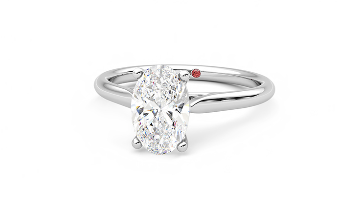 Taylor & Hart Hope Oval Engagement Ring 360 degree image 27