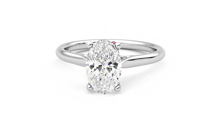 Taylor & Hart Hope Oval Engagement Ring 360 degree image 28