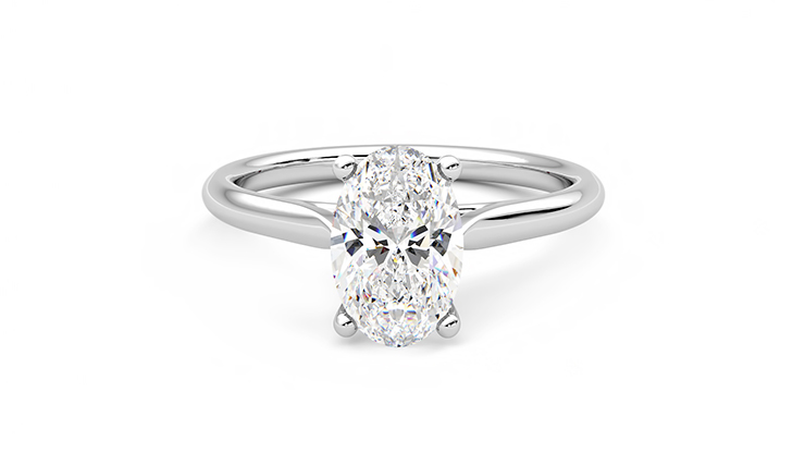 Taylor & Hart Hope Oval Engagement Ring 360 degree image 29