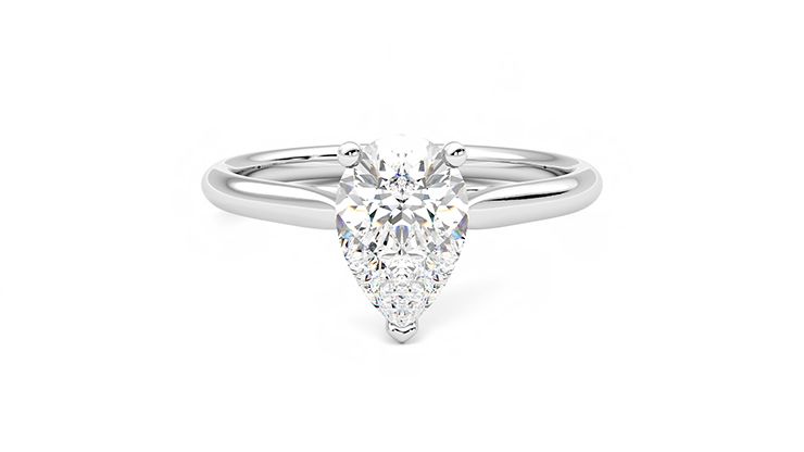 Taylor & Hart Hope Pear Engagement Ring 360 degree image 0