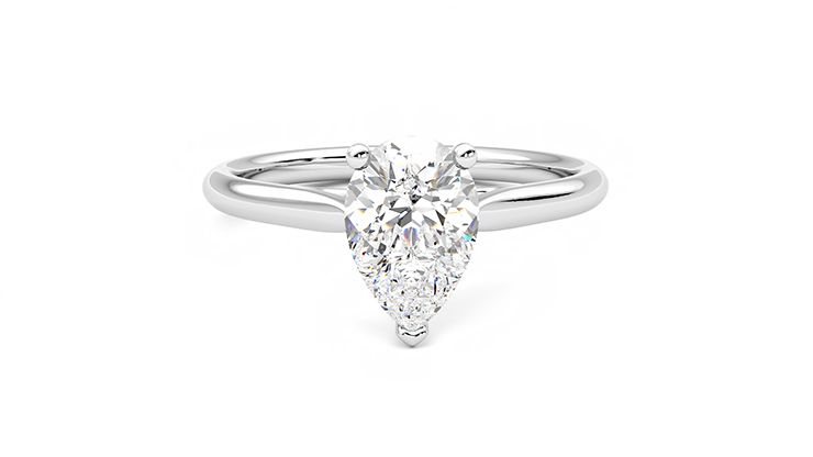Taylor & Hart Hope Pear Engagement Ring 360 degree image 1