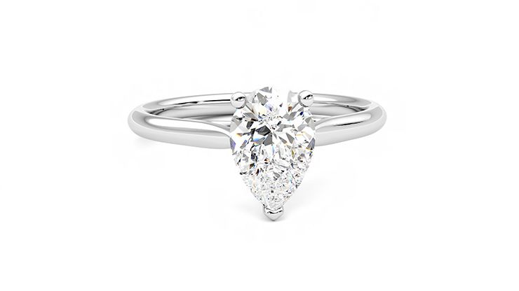 Taylor & Hart Hope Pear Engagement Ring 360 degree image 2
