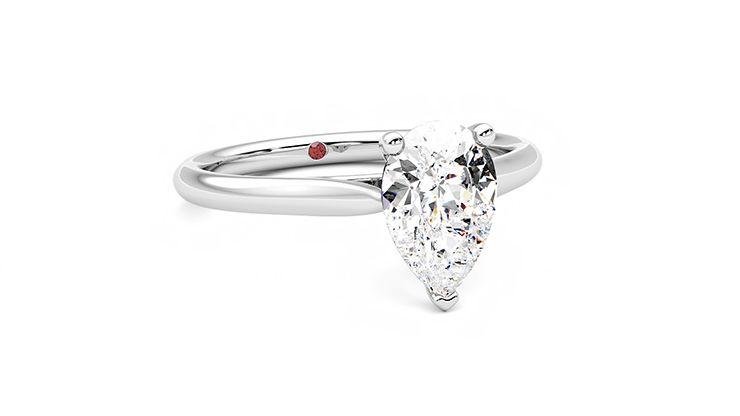 Taylor & Hart Hope Pear Engagement Ring 360 degree image 4