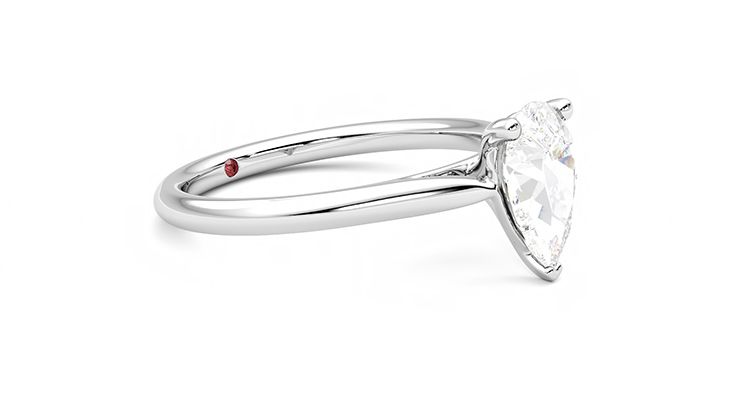 Taylor & Hart Hope Pear Engagement Ring 360 degree image 7