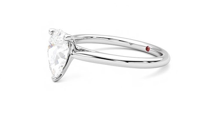 Taylor & Hart Hope Pear Engagement Ring 360 degree image 23