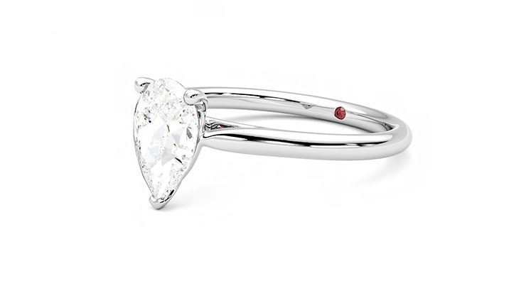 Taylor & Hart Hope Pear Engagement Ring 360 degree image 24