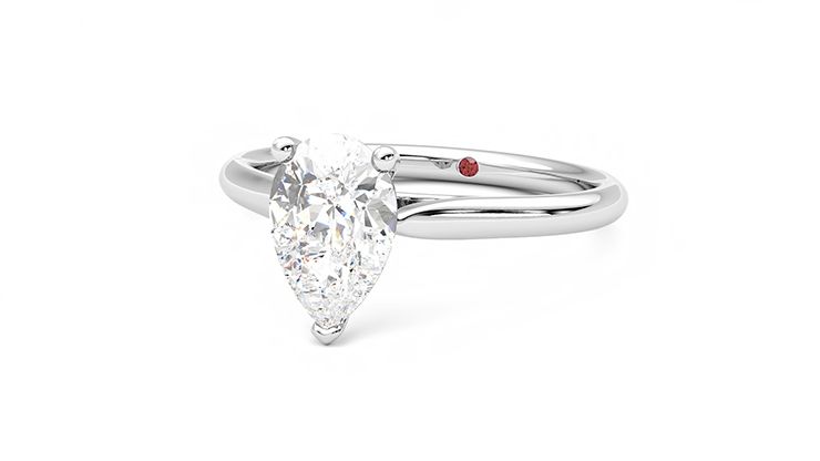 Taylor & Hart Hope Pear Engagement Ring 360 degree image 26