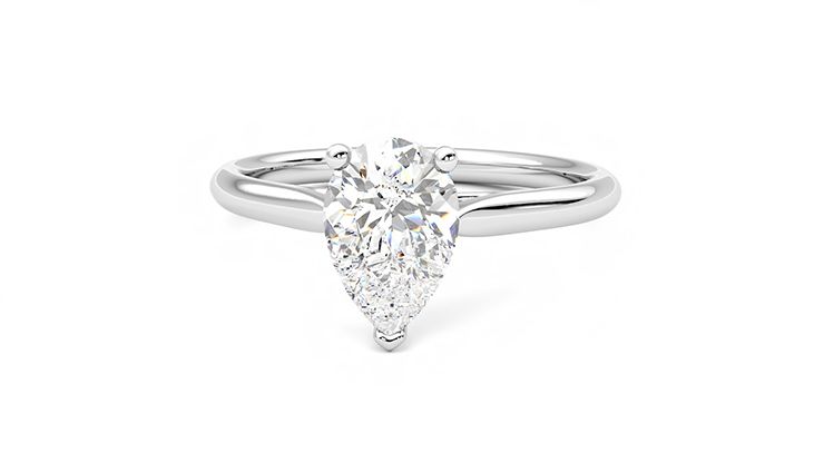 Taylor & Hart Hope Pear Engagement Ring 360 degree image 28