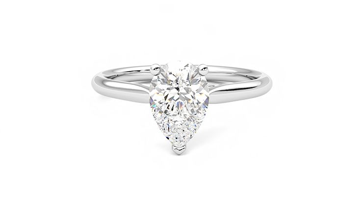 Taylor & Hart Hope Pear Engagement Ring 360 degree image 29