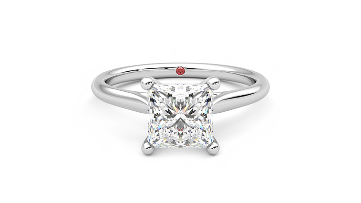 Taylor & Hart Hope Princess Engagement Ring 360 degree image 0