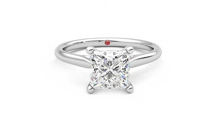 Taylor & Hart Hope Princess Engagement Ring 360 degree image 1