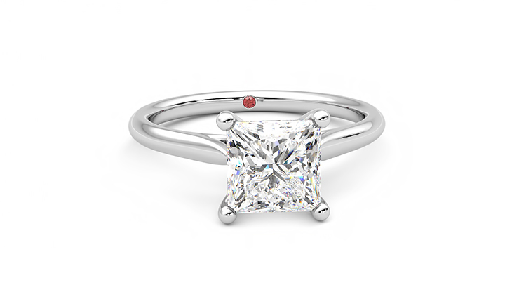 Taylor & Hart Hope Princess Engagement Ring 360 degree image 2