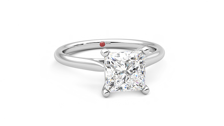 Taylor & Hart Hope Princess Engagement Ring 360 degree image 3