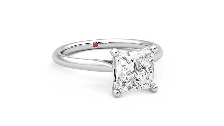 Taylor & Hart Hope Princess Engagement Ring 360 degree image 4