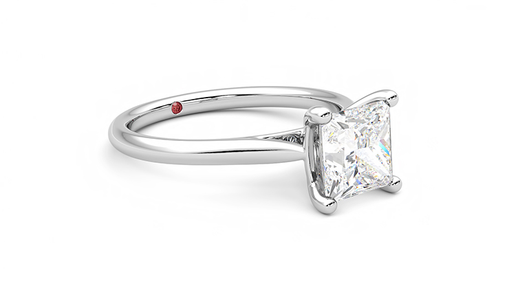 Taylor & Hart Hope Princess Engagement Ring 360 degree image 6